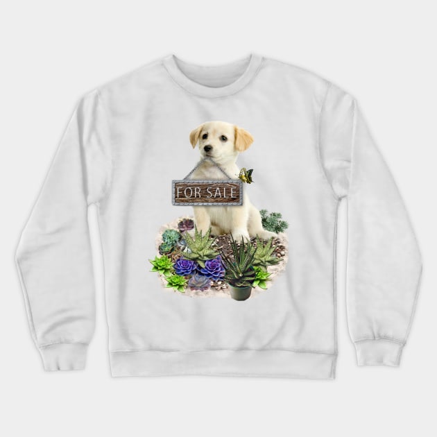 Puppy for sale Crewneck Sweatshirt by Just Kidding by Nadine May